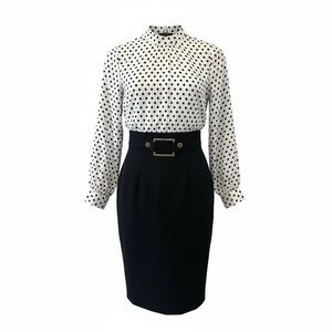 VENUS Black Pencil Skirt with Belt Detail. Size M